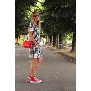 Abercrombie & Fitch Black White Grid Dress, sz Small